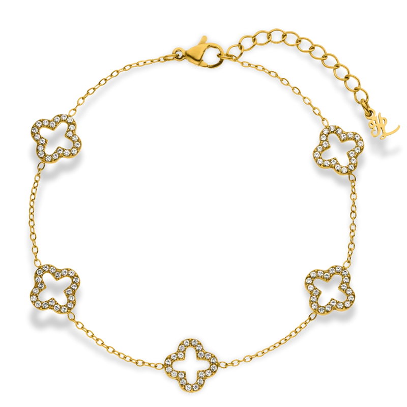 Spring Lucky Leaf Armband 14K Vergoldet