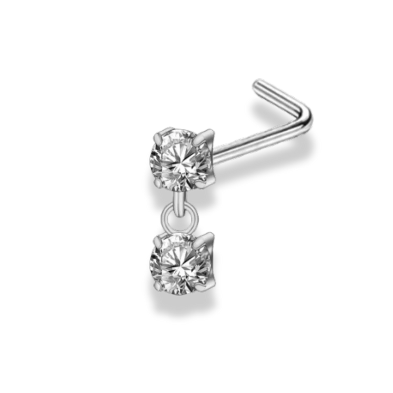 Dangling Pave Nasenpiercing - Titan