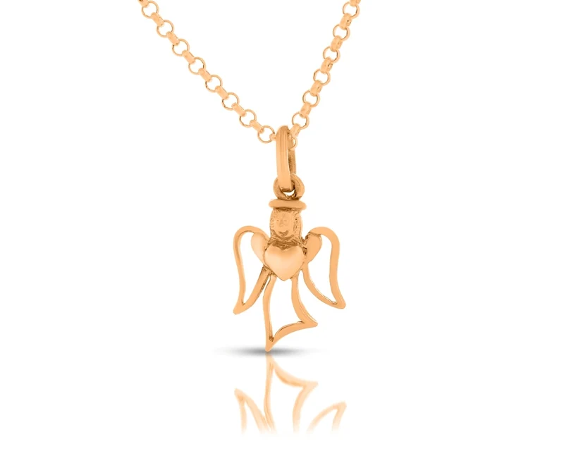 Geschenk Baby Patenkind Geburt Taufkette rosé vergoldet Taufgeschenk Kettenanhänger Engel