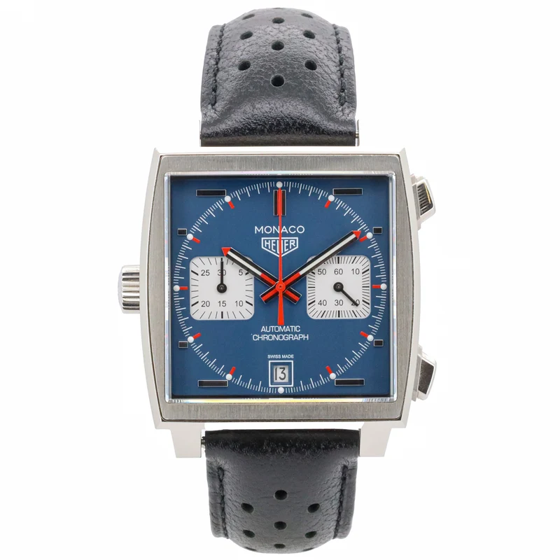 Tag Heuer Monaco 39mm Cal.11 CAW211P Leder Chronograph Box AVS19052