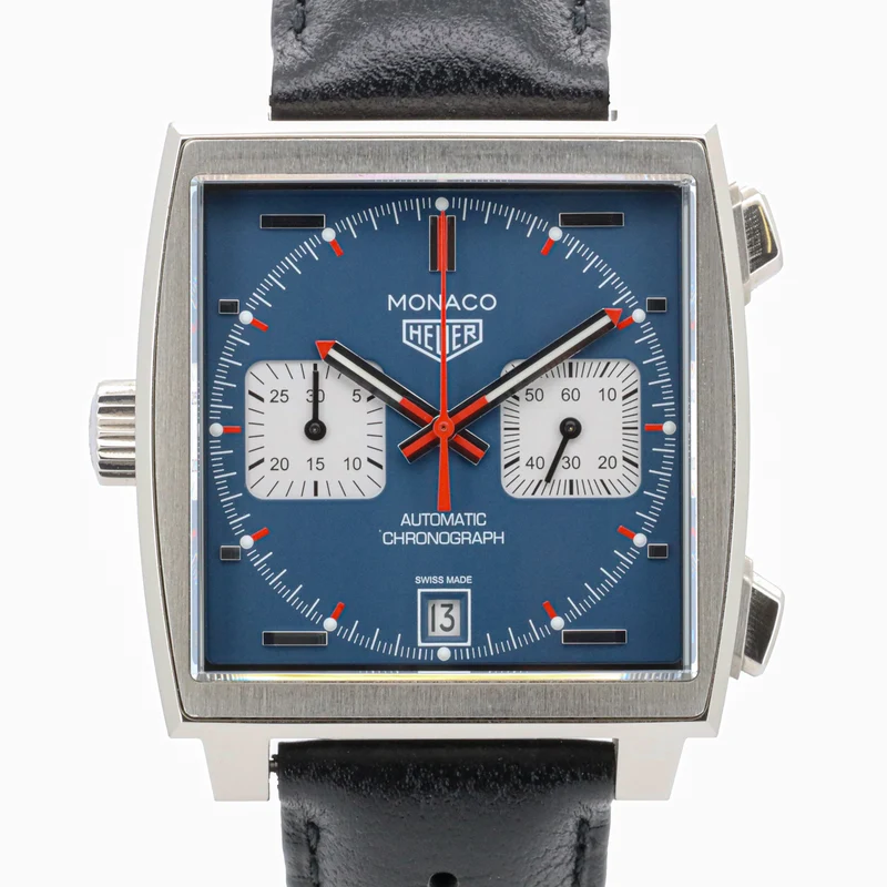 Tag Heuer Monaco 39mm Cal.11 CAW211P Leder Chronograph Box AVS19052