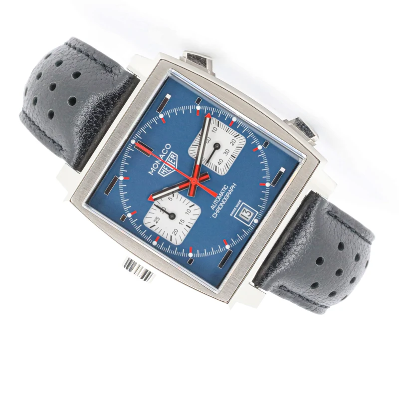 Tag Heuer Monaco 39mm Cal.11 CAW211P Leder Chronograph Box AVS19052