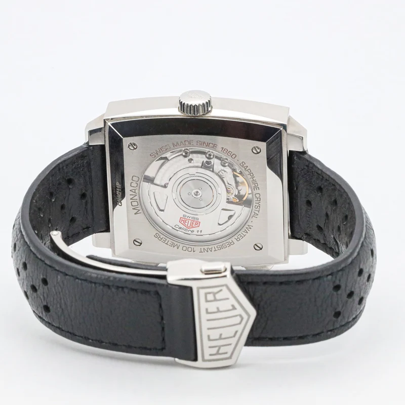 Tag Heuer Monaco 39mm Cal.11 CAW211P Leder Chronograph Box AVS19052