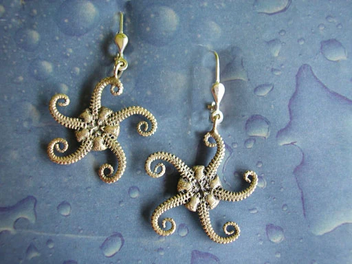 Taucherschmuck Seestern Schlangenstern Ohrhänger