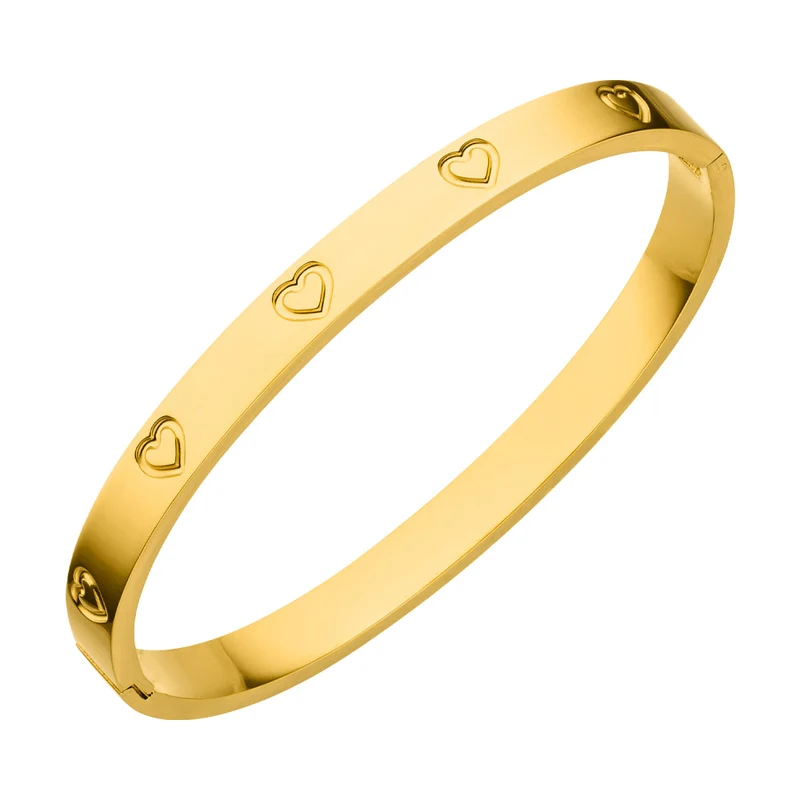 Heart Armreif | 18K vergoldet
