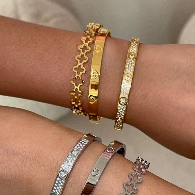Heart Armreif | 18K vergoldet