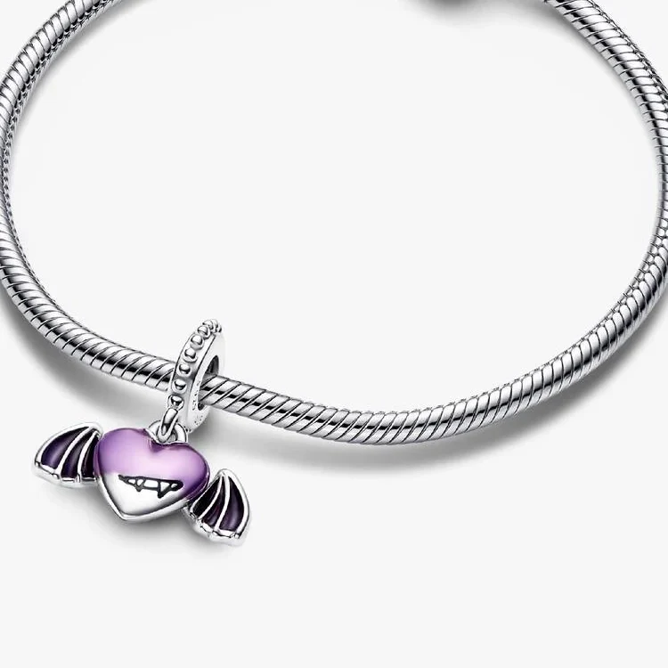 Vampire Winged Heart Dangle Charms