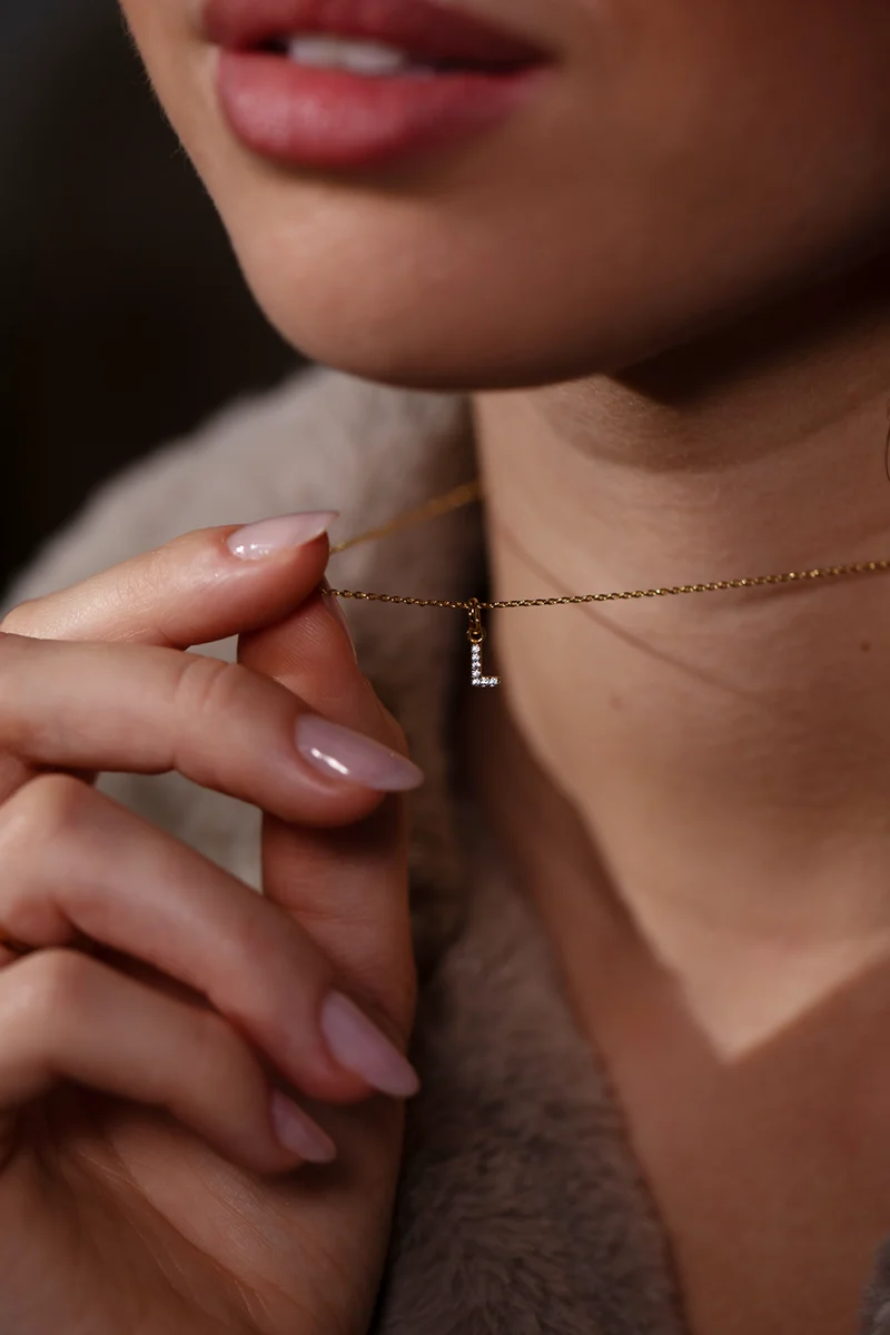 Sparkling Letter Necklace