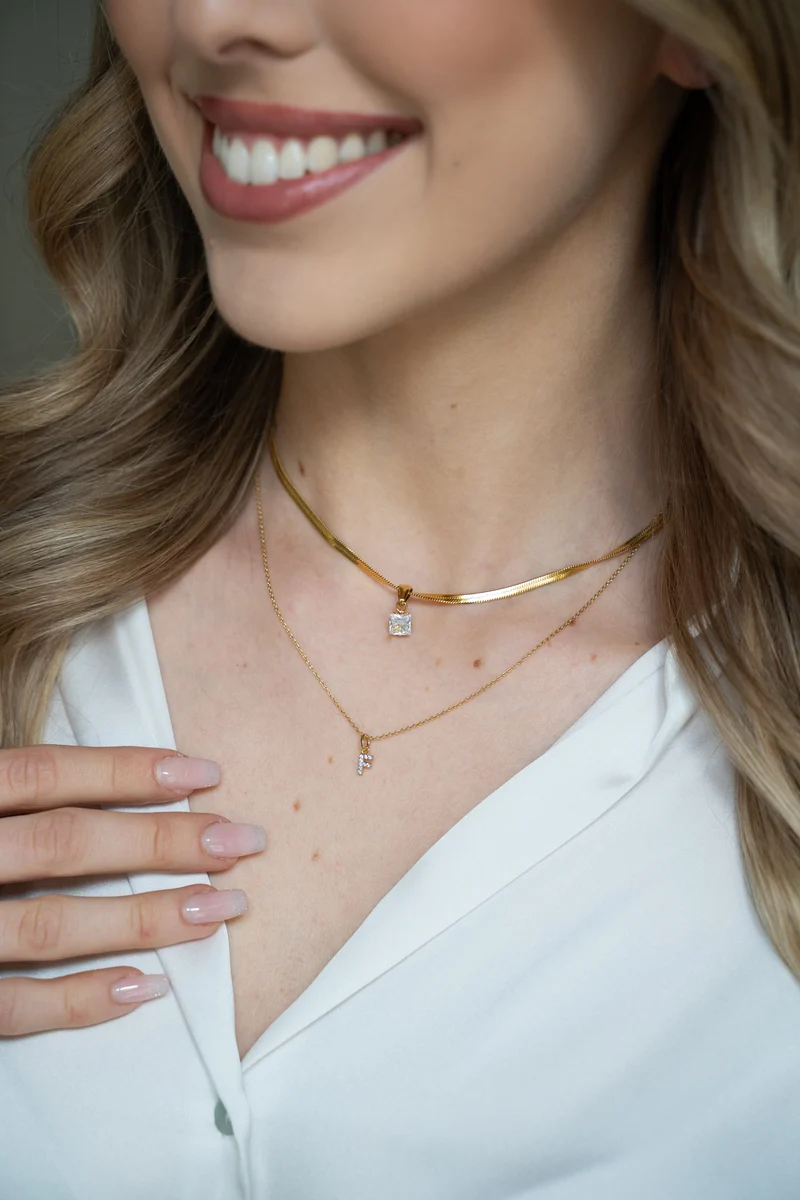 Sparkling Letter Necklace