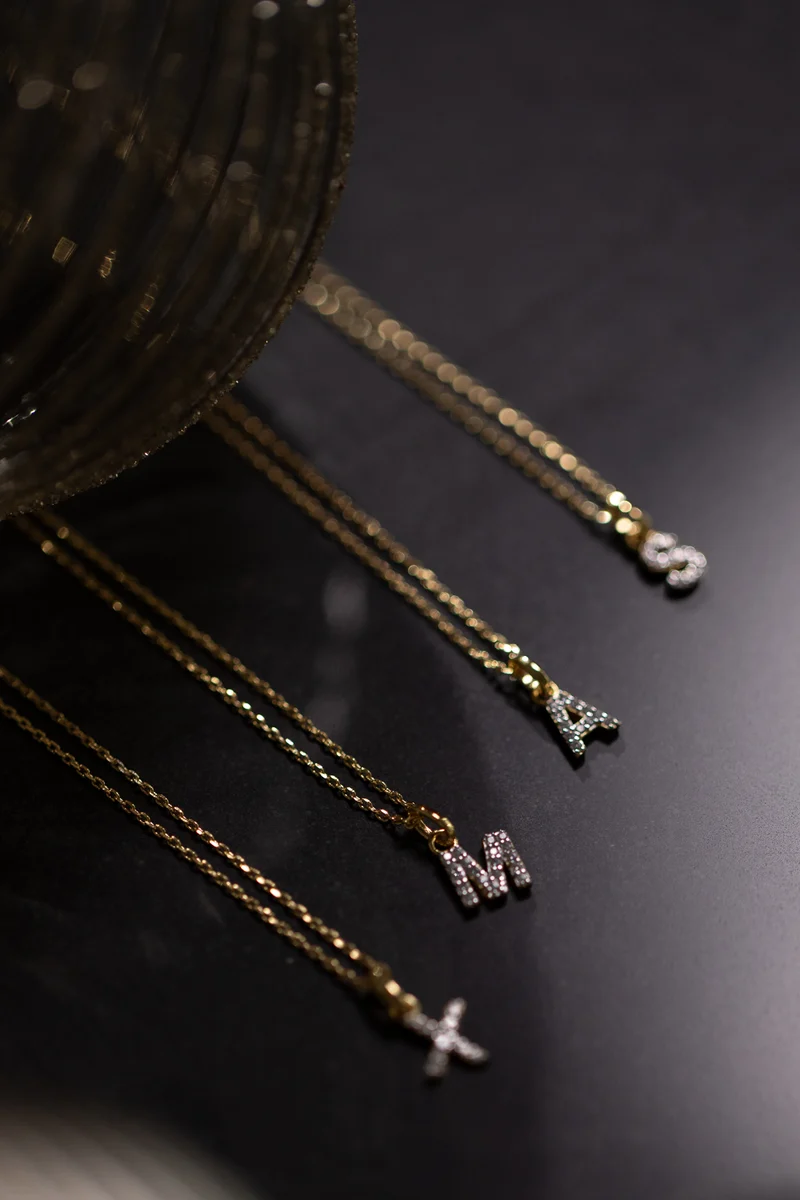 Sparkling Letter Necklace