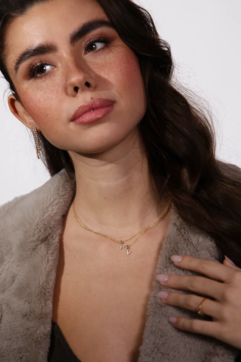 Sparkling Letter Necklace