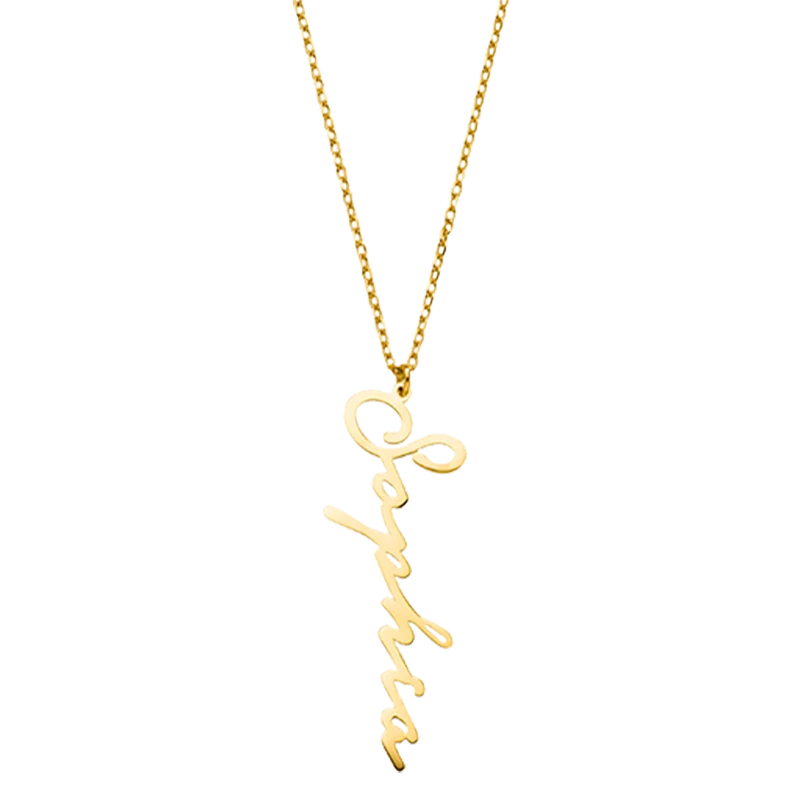 Name Necklace Vertical