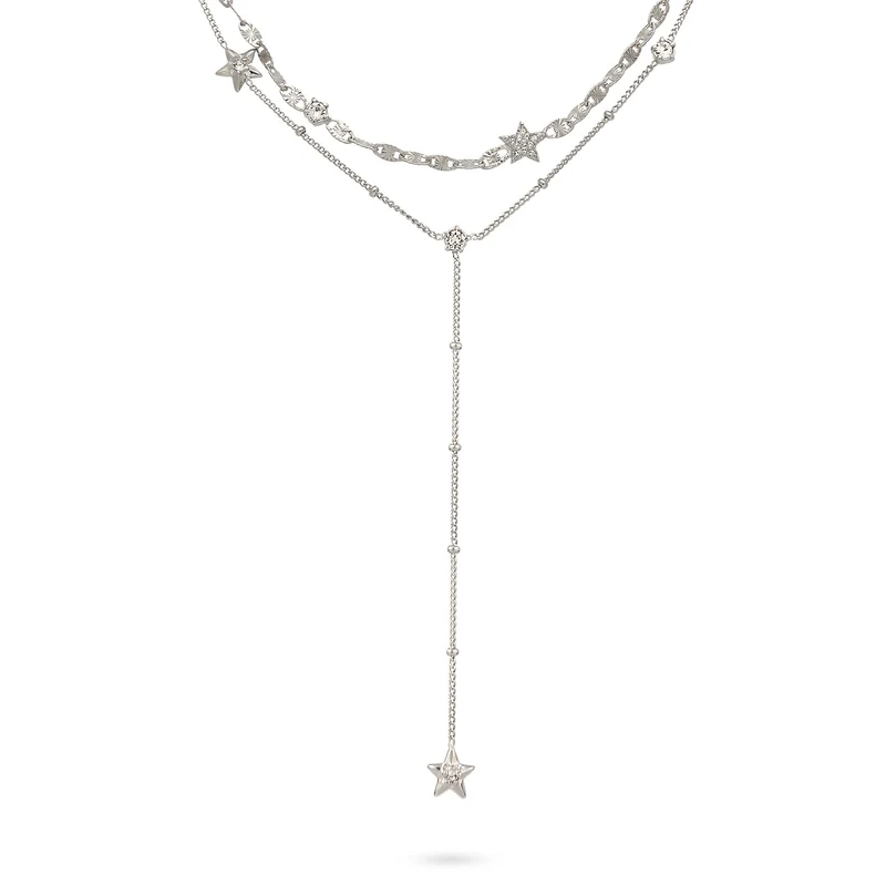 Layer-Kette Stern | mit Kristallen von Swarovski® (Weiß)