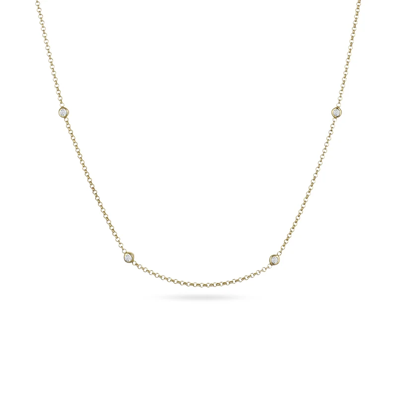 Halskette | Laborgezüchtete Diamanten (Weiß, 0.035 ct)