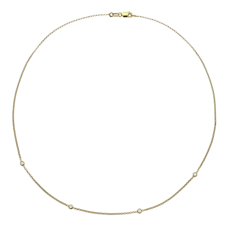 Halskette | Laborgezüchtete Diamanten (Weiß, 0.035 ct)
