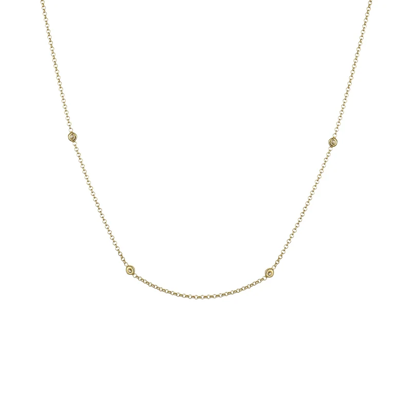 Halskette | Laborgezüchtete Diamanten (Weiß, 0.035 ct)