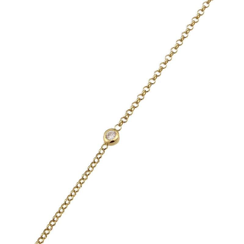Halskette | Laborgezüchtete Diamanten (Weiß, 0.035 ct)