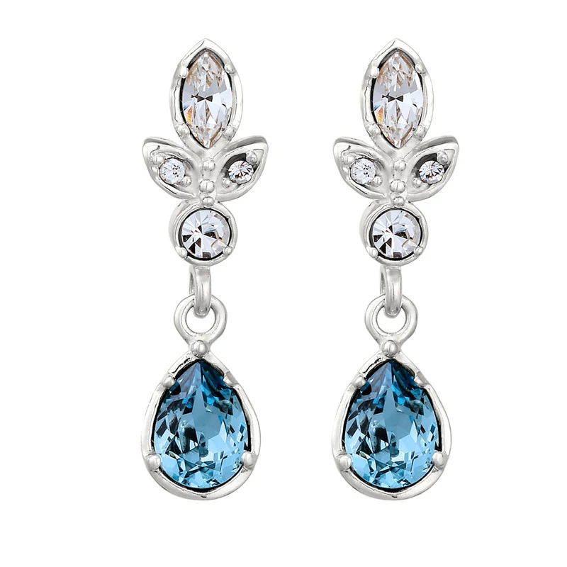 Ohrstecker | Mit Kristallen von Swarovski® (Hellblau & Weiß)