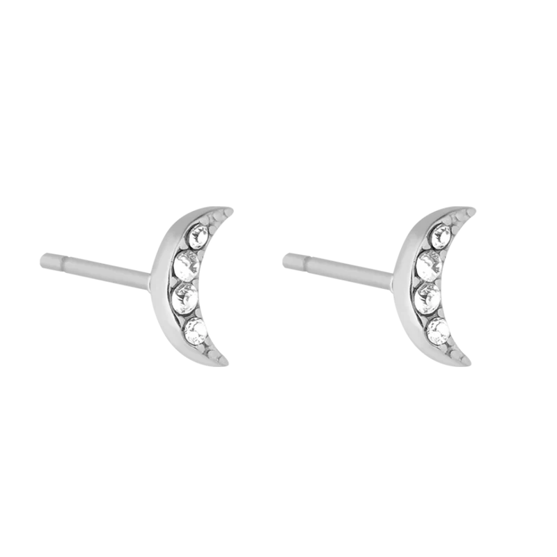 Minimal Crescent Ohrstecker 14K Vergoldet