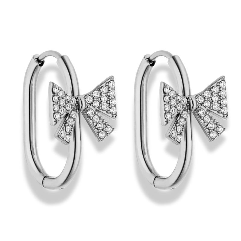 Oval Ribbon Huggie Hoop Ohrringe 14K Vergoldet