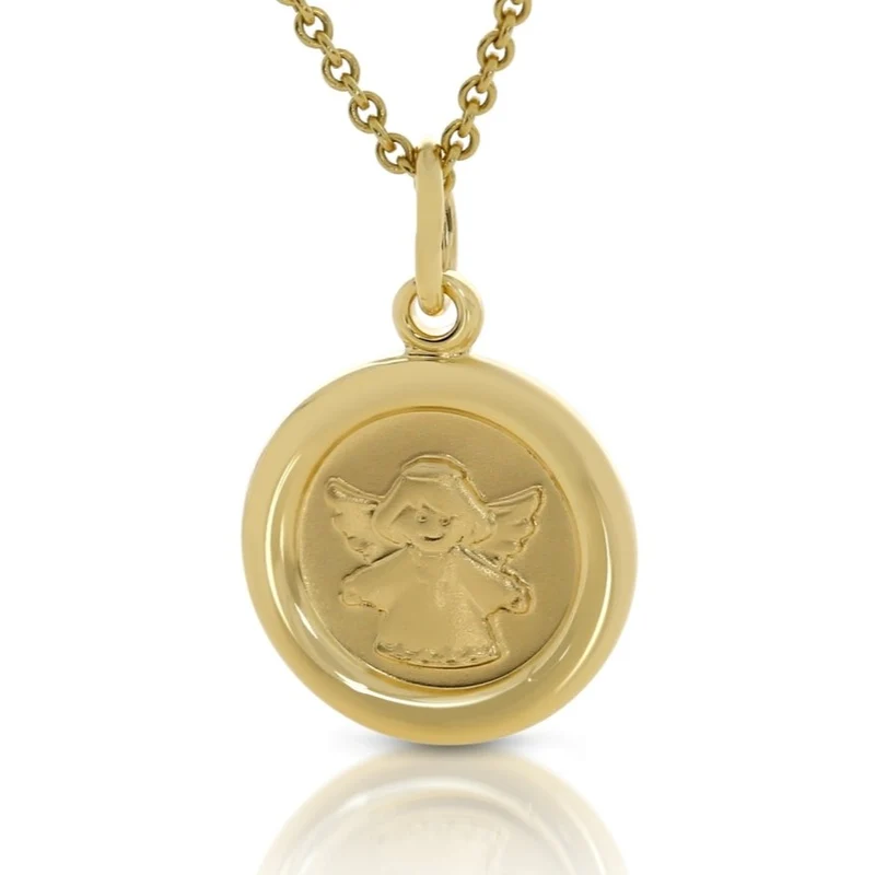 Schutzengel Kette Anhänger 333er Taufkette