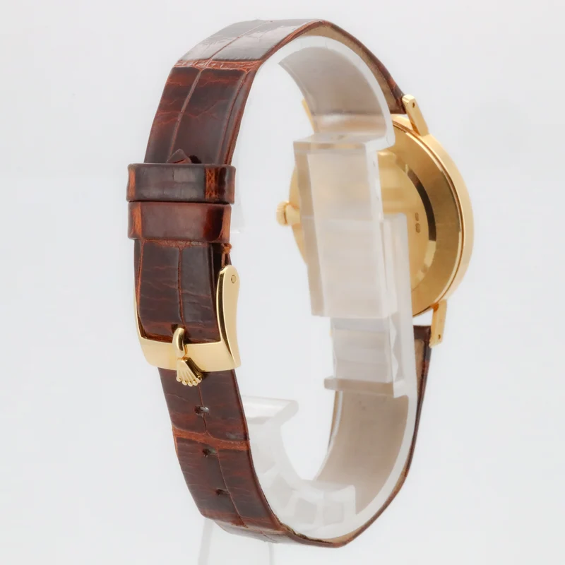 Rolex Cellini 32mm 4112 750 Gold Leder Alligator Handaufzug AVS19050