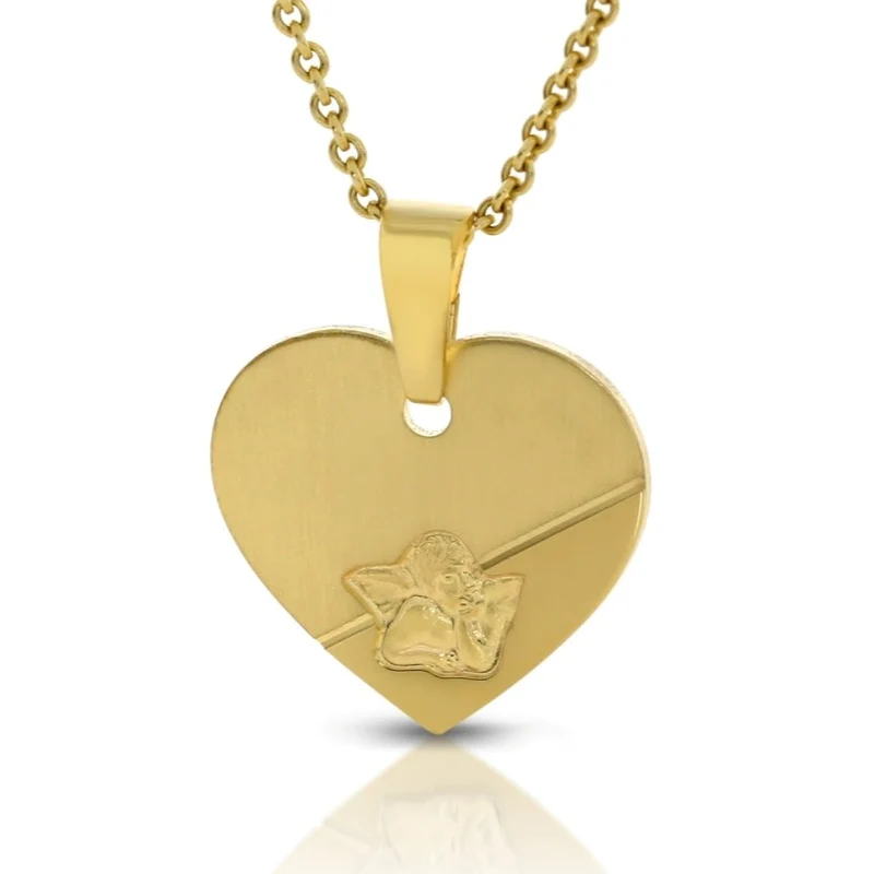 Herz Kette 333er Gold Engel Schmuck Taufe