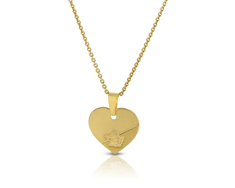 Herz Kette 333er Gold Engel Schmuck Taufe