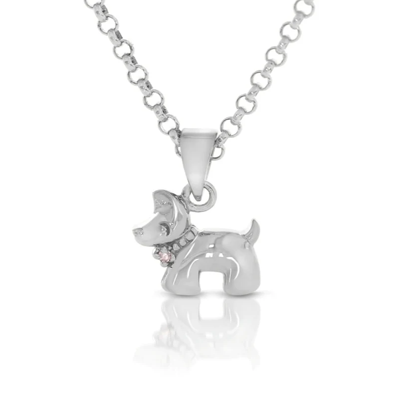 Kette Hund 925 Silber Kinderkette Dog silber