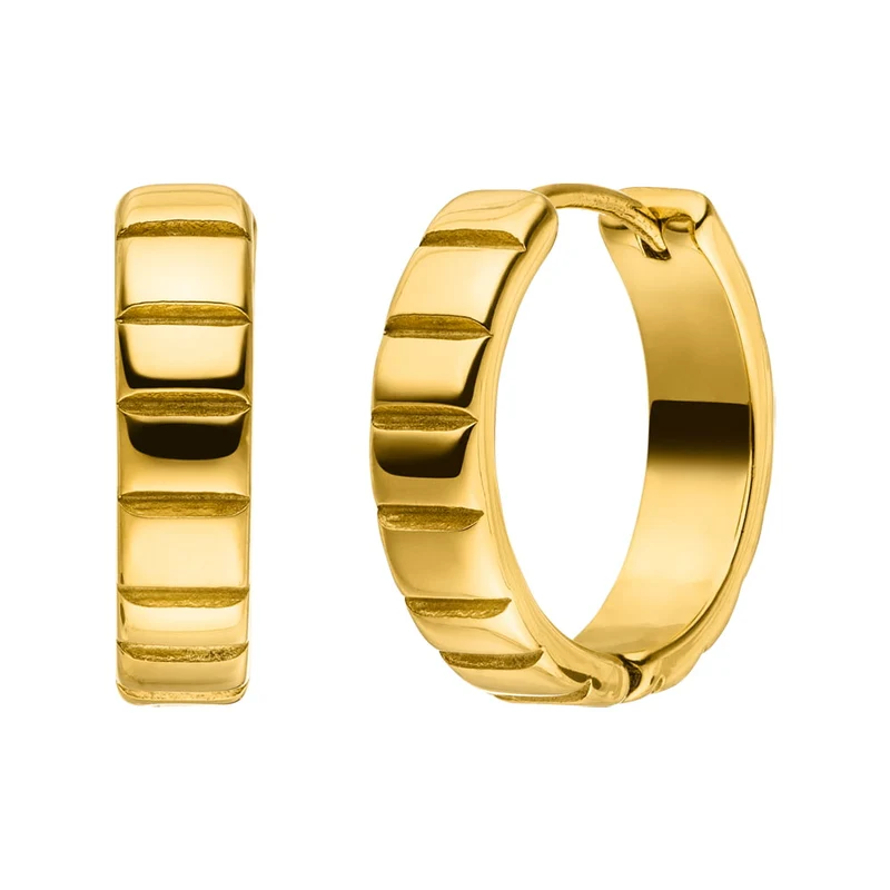 Cut Hoop Ohrringe | 18K vergoldet