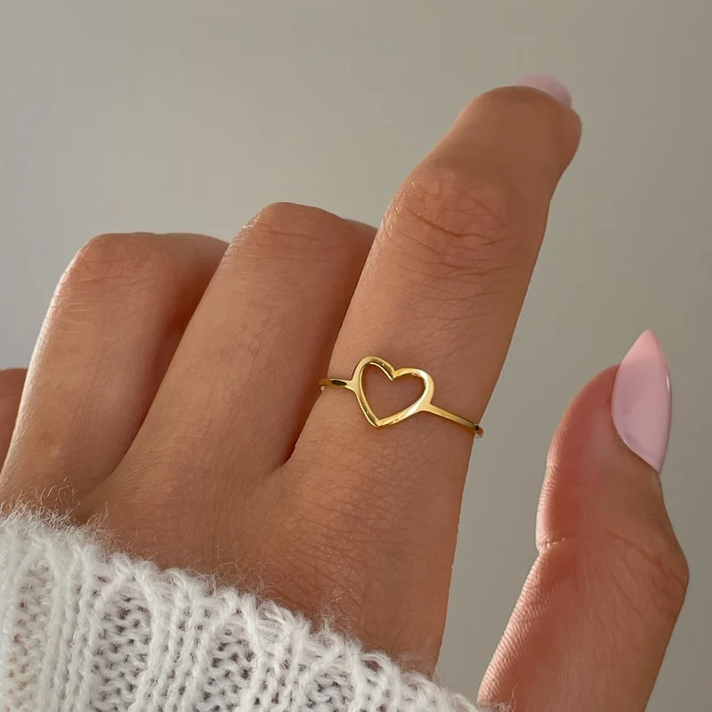 Elegant Heart Ring | 18K vergoldet