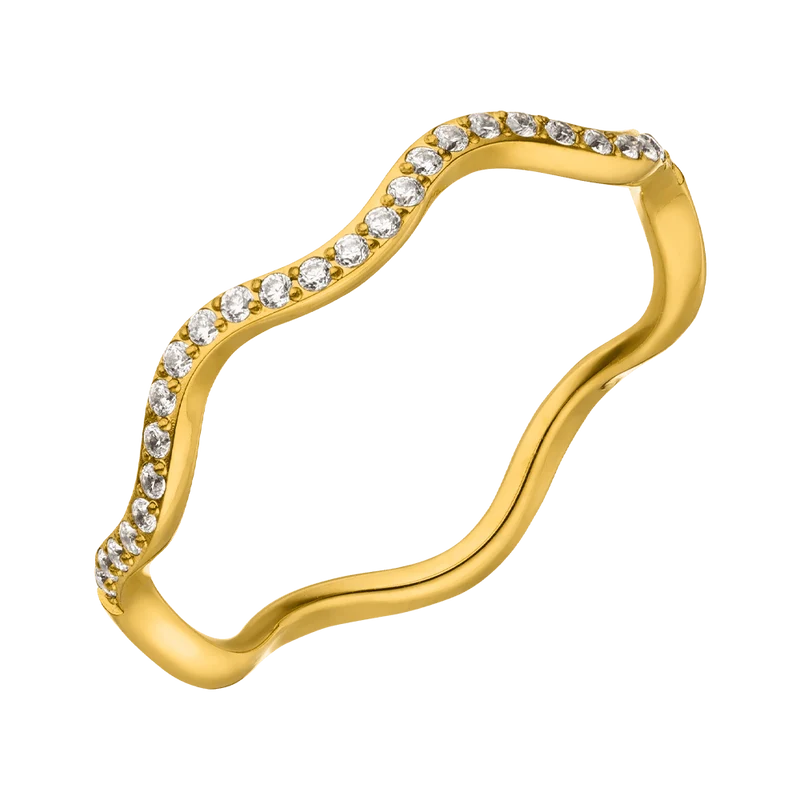 Wavy Ring | 18K vergoldet
