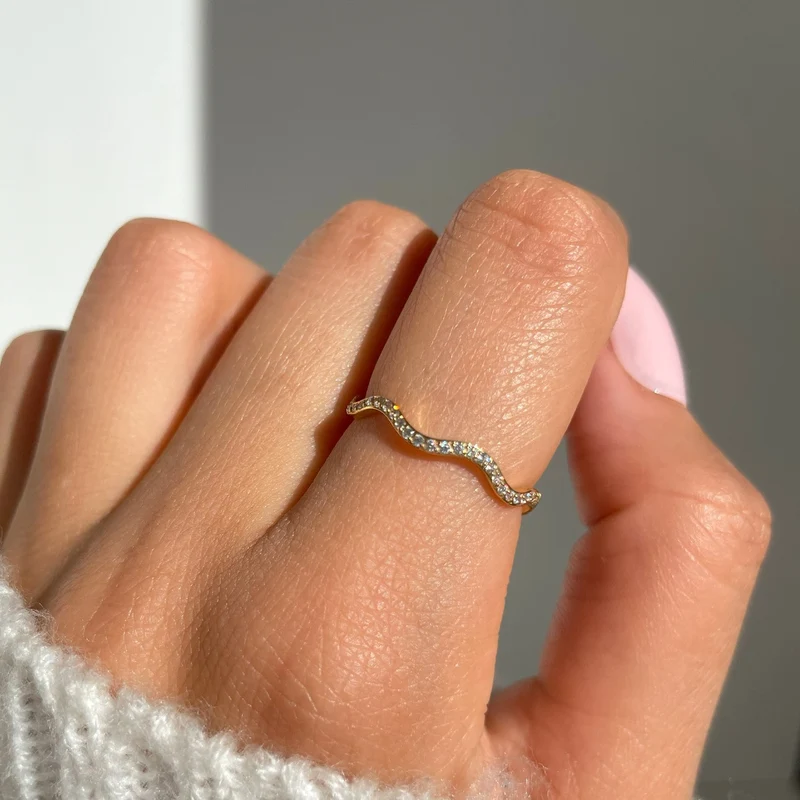 Wavy Ring | 18K vergoldet