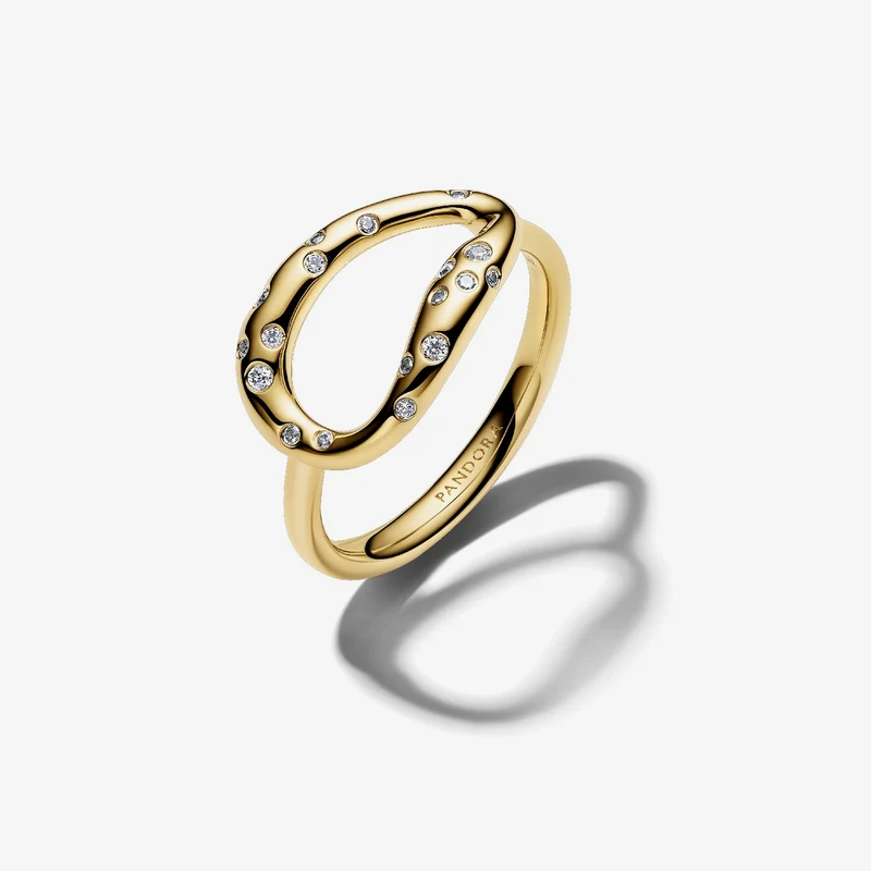 Organically Shaped Stone-Set Statement Ring, Size 56