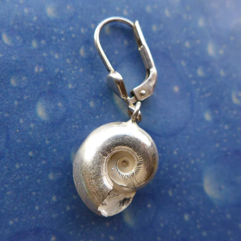 Schnecken Ohrringe Silber Sonnenknopf