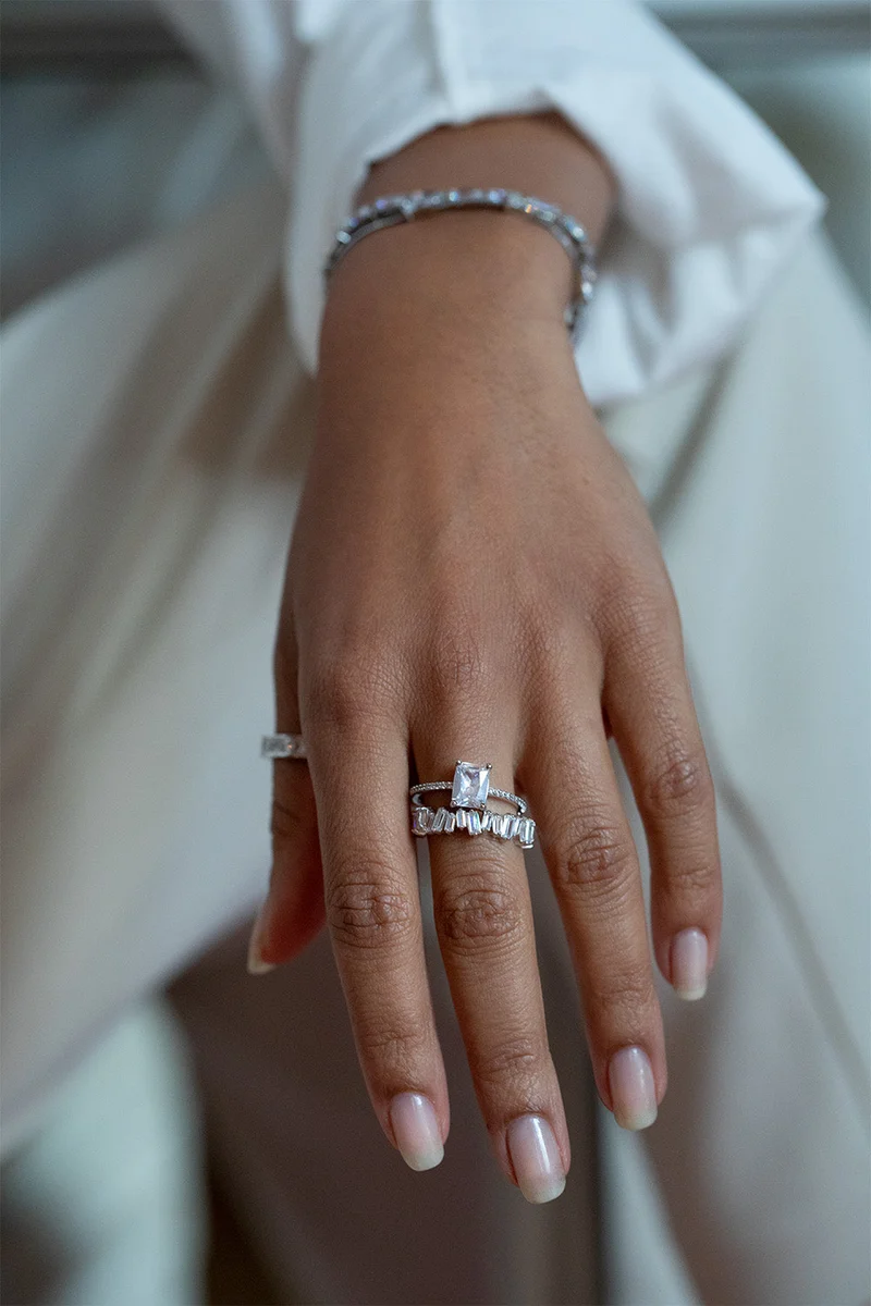 Emerald Pavé Ring
