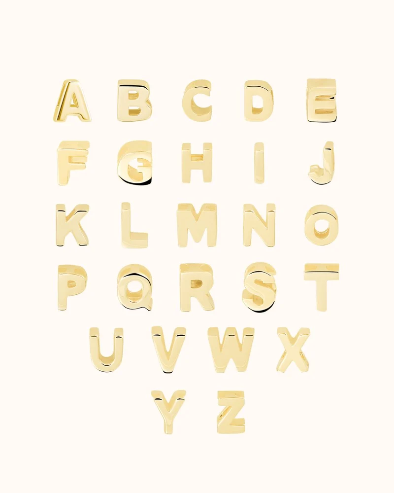 14k Losse Initial Bedel - Initial Bedel