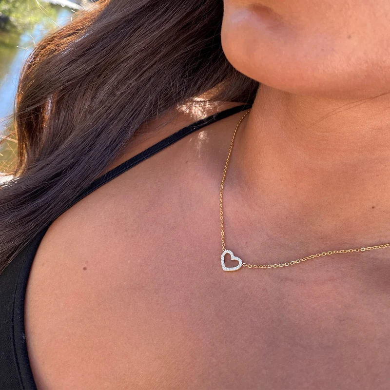 Shine Heart Halskette | 18K vergoldet