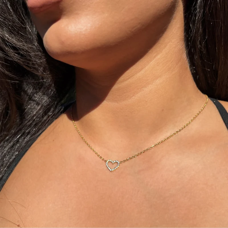Shine Heart Halskette | 18K vergoldet