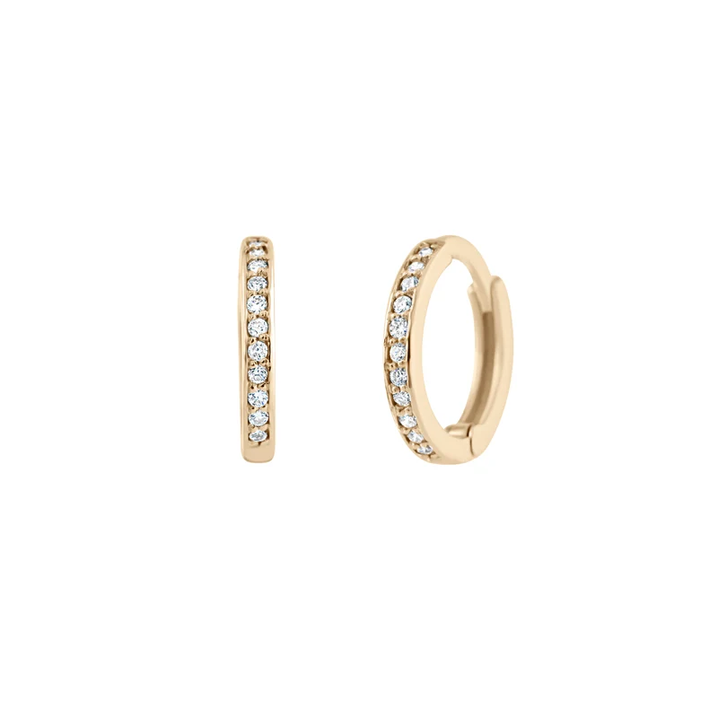 Diamond Huggies - 14 K Massivgold