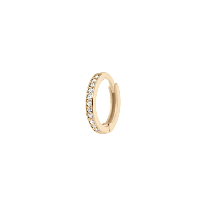 Baby Diamond Huggies - 14 K Massivgold