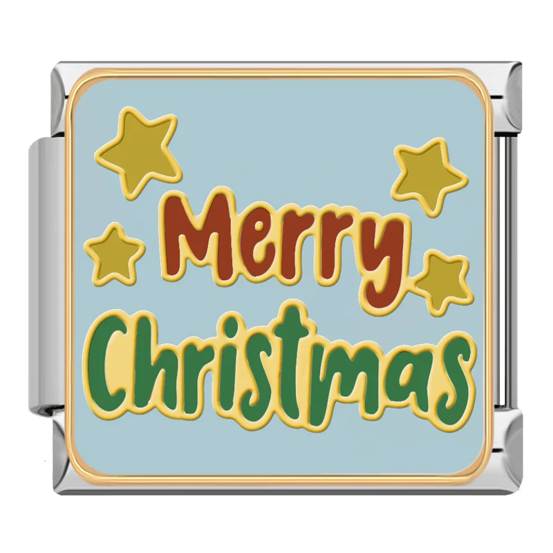 Merry Christmas auf blau