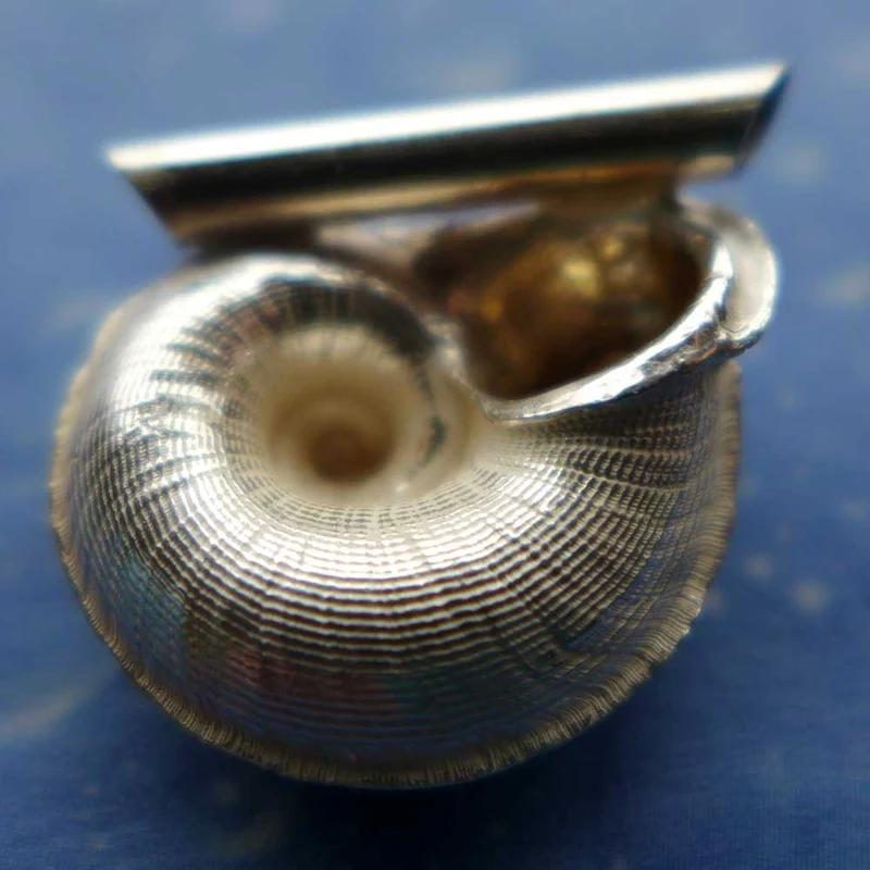 Schnecken Anhänger Silber Sonnenuhr R