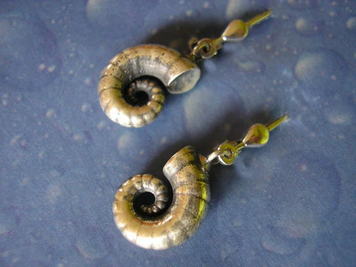 Schnecke Ohrring Schmuck Posthorn m