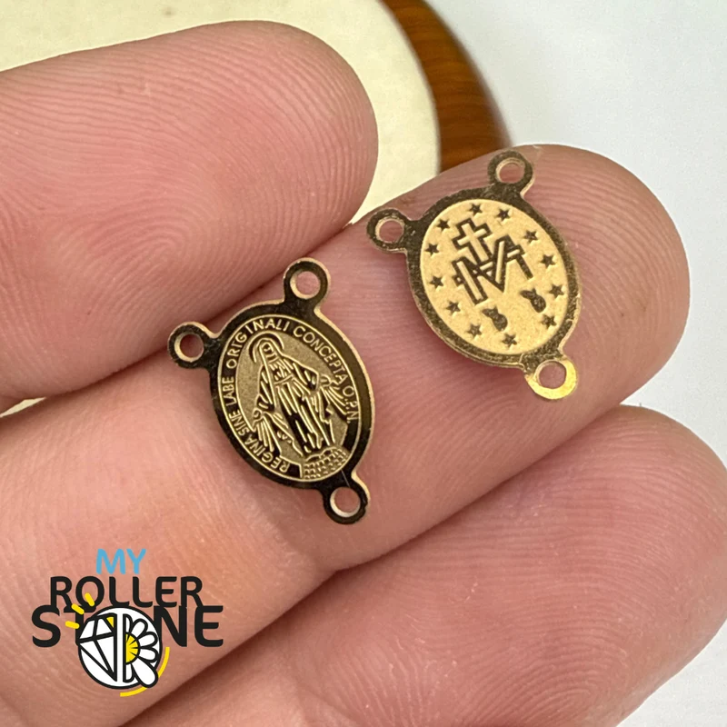 Rosenkranzmedaille 14,5 x 10 mm
