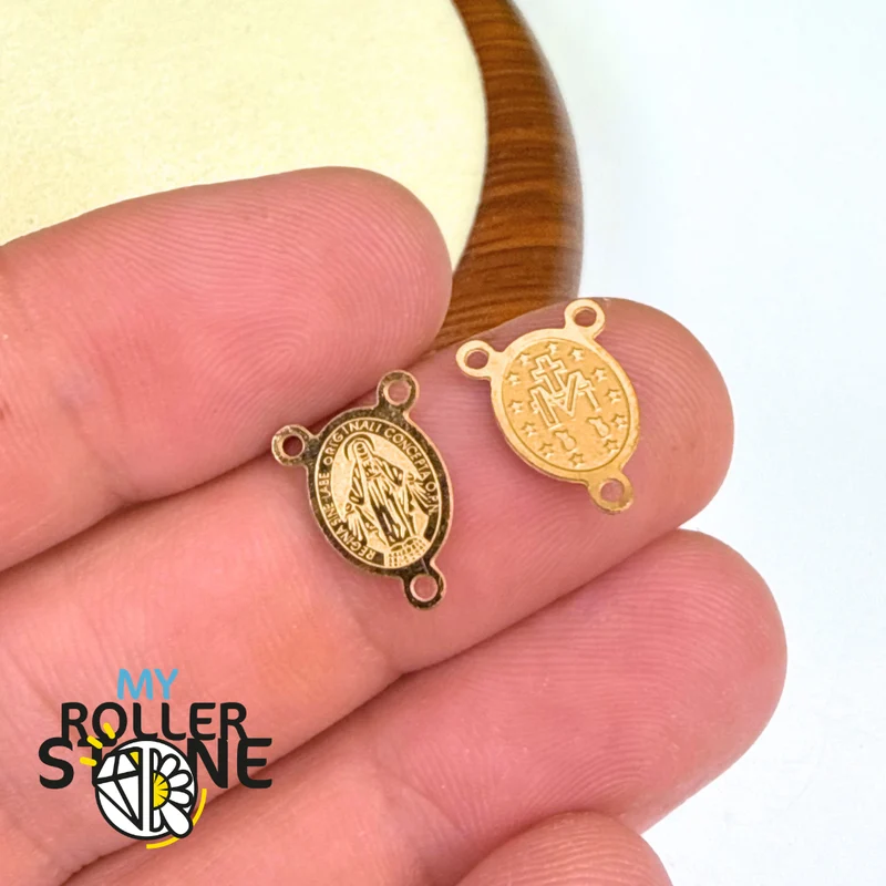 Rosenkranzmedaille 14,5 x 10 mm