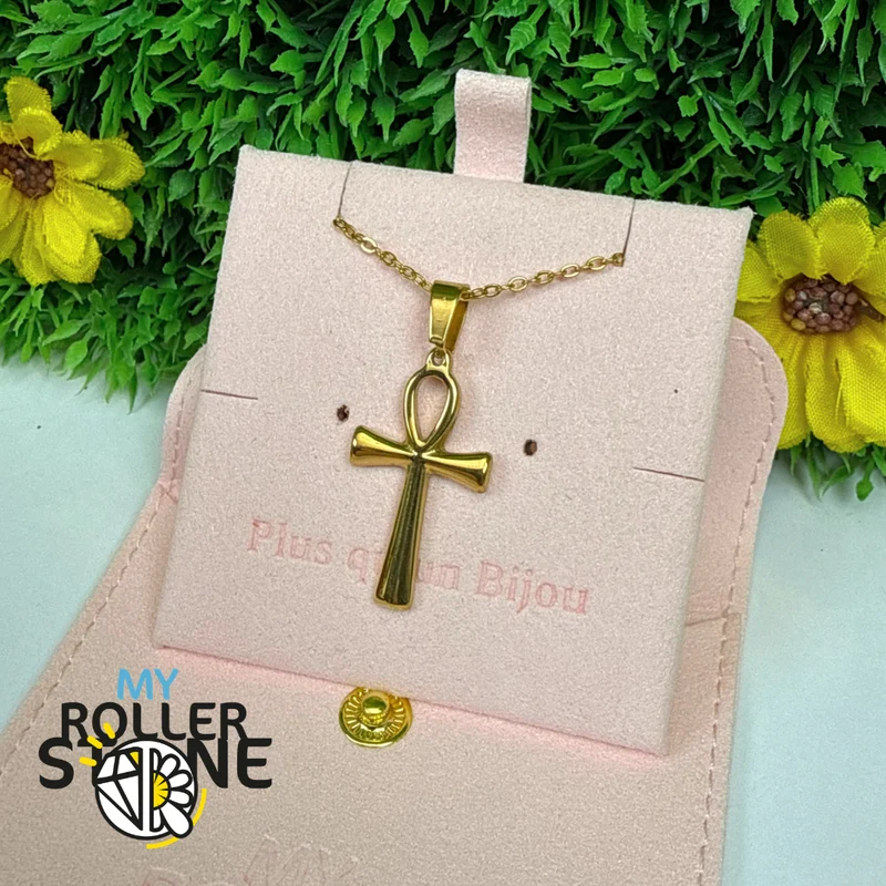 Ankh-Anhänger aus goldenem Edelstahl