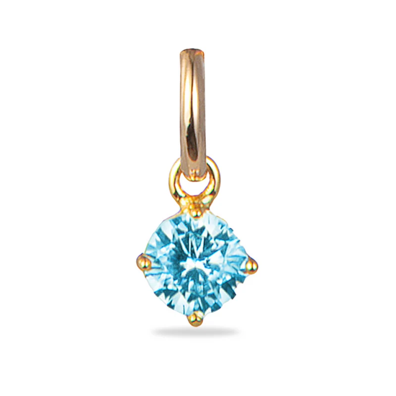 Losse Geboortesteen Charm Bedel - Verguld - Geboortesteen Bedel