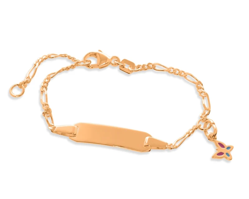 Mädchen Armband mit Gravur rosé vergoldet Namensarmband