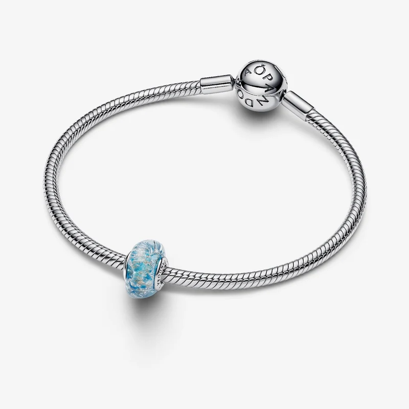 Turquoise Murano Glass & Glitter Charms